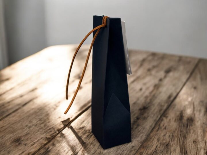 توزيعة العطر بوكس (ناڤي) 5 بوكس توزيعة عطر التخرج والتفوق باللون الناڤي مع شريطة جلد بني في الكويت