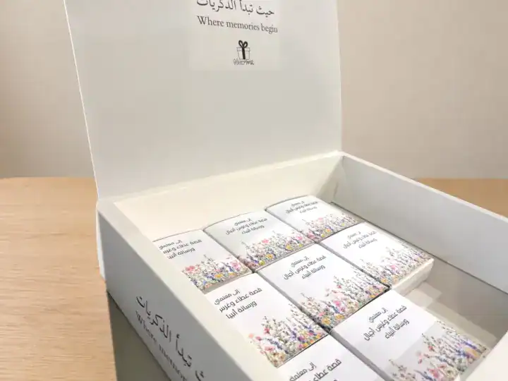 توزيعة بوكس العطر والرسالة مع كيس مخمل — تصميم الورود 4 توزيعة بوكس العطر والرسالة مع كيس مخمل — تصميم الورود - الصورة 4